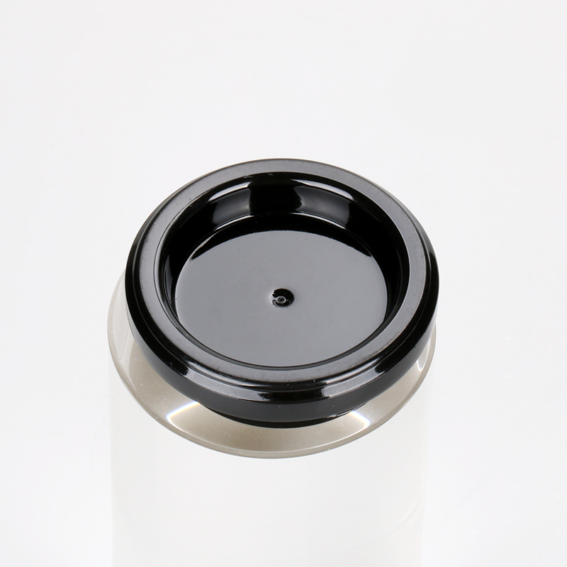 3g clear plastic nail gel glitter powder container black empty mini loose eyeshadow jar 