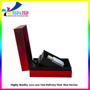 Custom Red Flip top Rigid Cosmetic Perfume Box