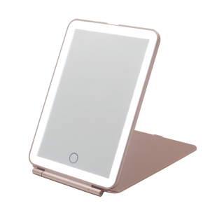 New Design Ultra Slim Mini Pad Foldable Make Up Compact Vanity Mirror with Lights