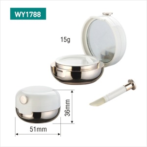 15g 30g milk white double wall acrylic cream jar cosmetic container with mirror cap 
