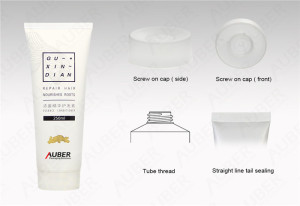 D50mm  Clear Conditioner Tube Packaging with Screw On Cap