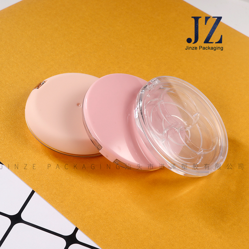 jinze pink transparent flower inner empty plastic eyeshadow container packaging case 