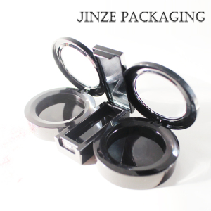 custom cosmetic packaging 2 colors clear eyeshadow case packaging