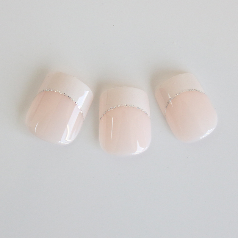 W026-016P Ladybird artificial nails 24pcs/box French nail white tips false nails