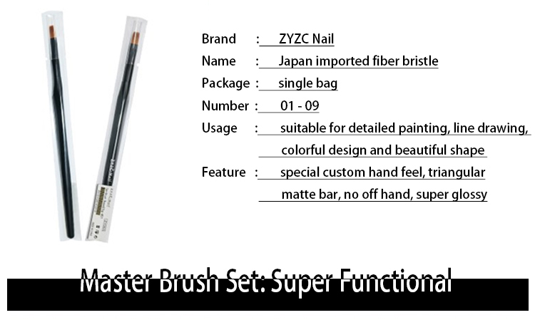 Nail UV Gel Multifunction Color Painting Japanese Style Nail Pen Set 9 PCS 