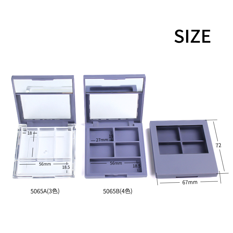 jinze empty 3 or 4 colors eyeshadow palette packaging compact powder case 