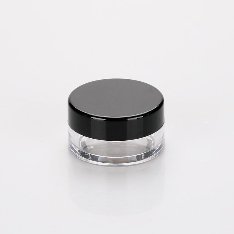 10g empty loose powder clear black cap wholesale cosmetic nail uv gel plastic jar with sifter 