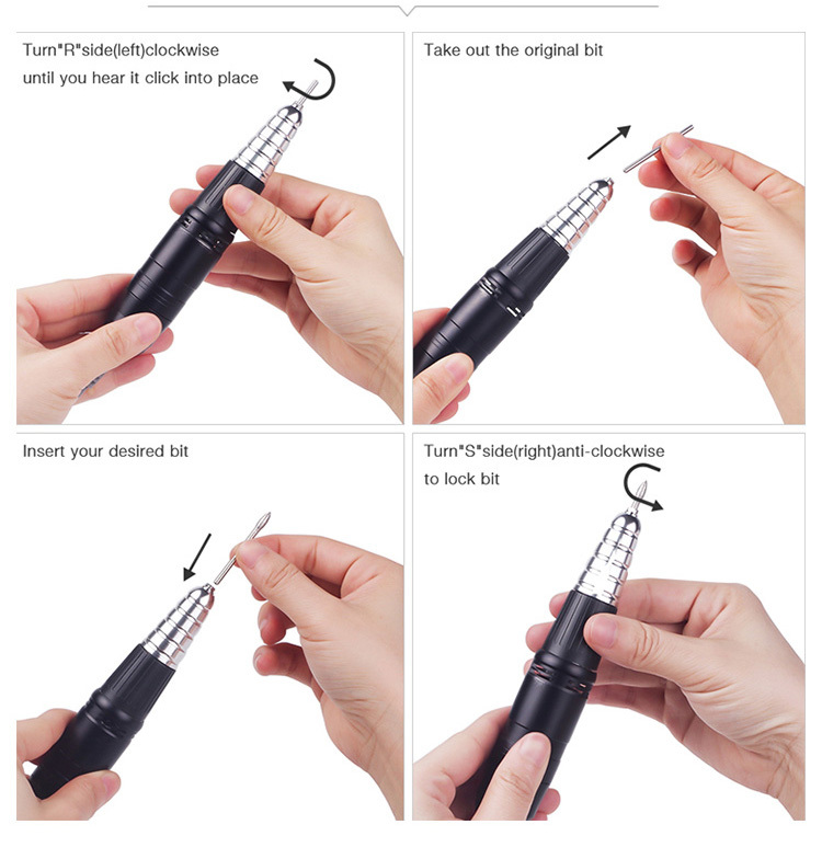 Hot sale rechargeable portable electric nails file bit set machine nail drill
