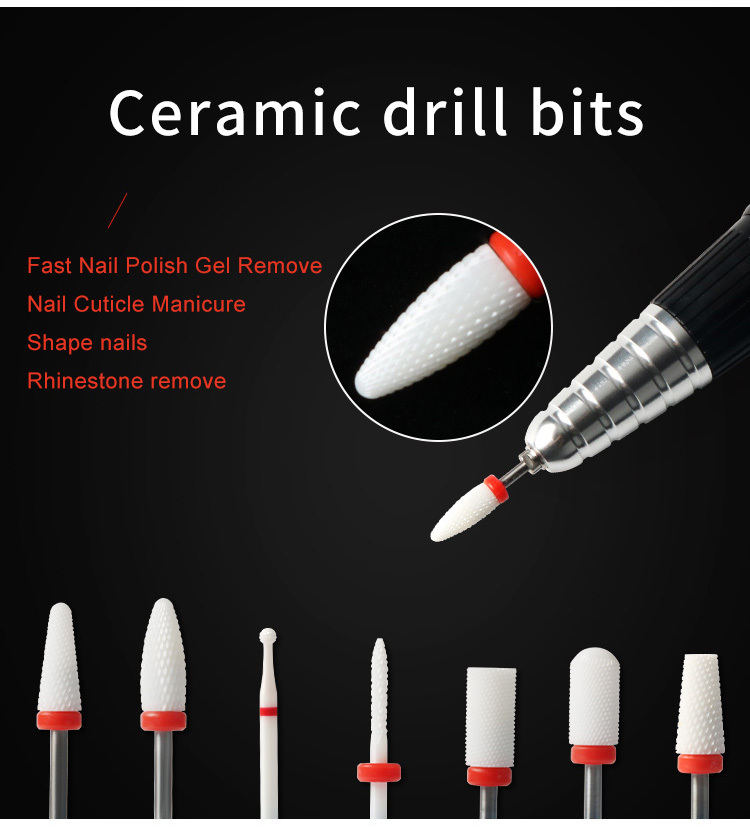 Hot sale 9size 101 professional bit set nail drill bits for nails
