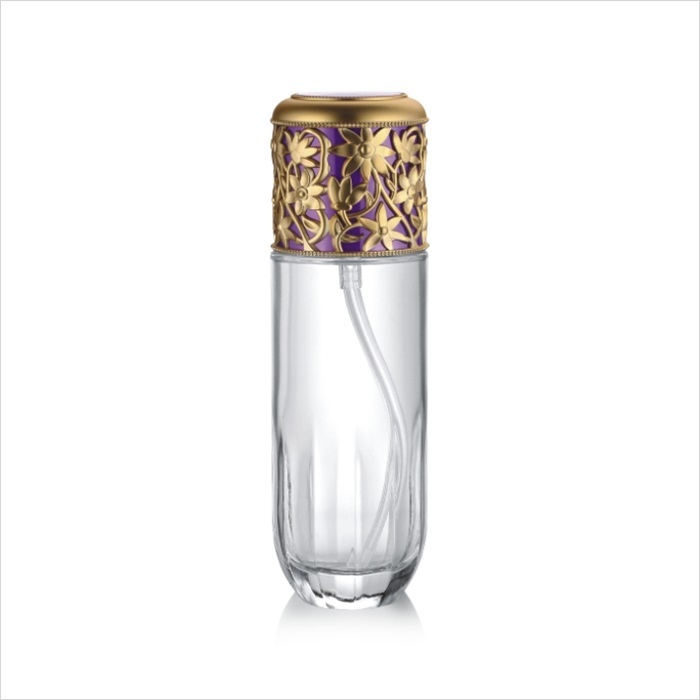 Winpack Hot Product Complex Pattern Glass Gold Lotion Bottle Thick Bottom