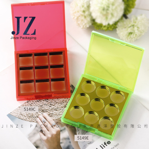 jinze black square 6 or 9 colors eyeshadow packaging empty container case