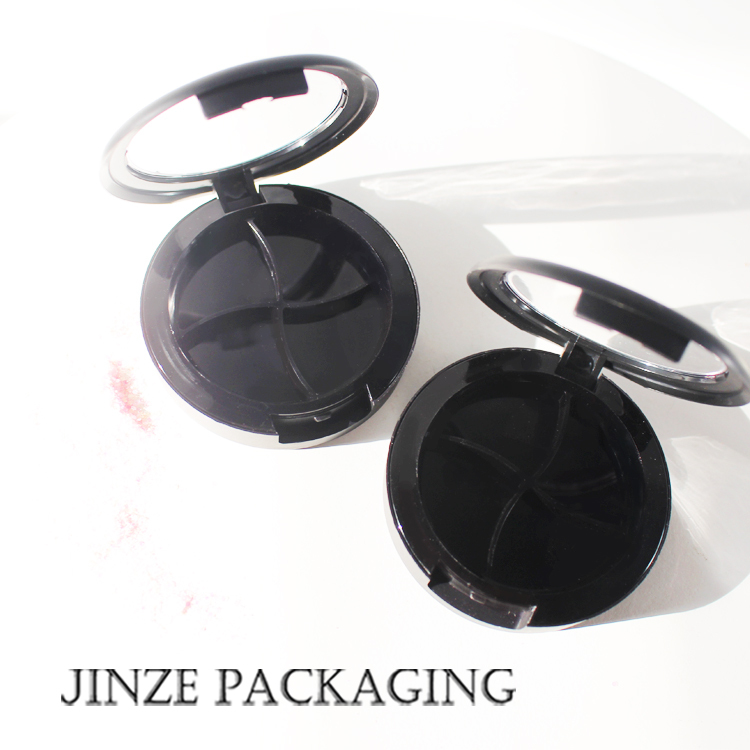 custom cosmetic packaging 2 colors clear eyeshadow case packaging