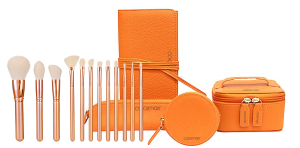 New Makeup Brush Set 11pcs W/Soft Nylon Hair Aluminum Tube Wood Handle