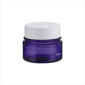 transparent purple empti face cream glass container jar custom color 30g 50g
