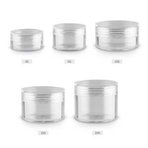 Plastic PS Small Cosmetic Packaging Jar Container for Sample Packaging Eye cream Packaging 3g/5g/10g/15g/20g products