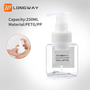 facial care cream packaging container PETG bottle 43mm foam soap dispenser pump products