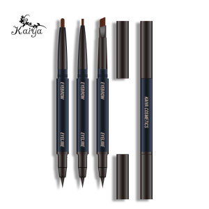 Hot sale versatile cosmetic 2 in 1vegan adhesive liquid eyeliner pen precision eye makeup waterproof eyebrow eyeliner pencil 