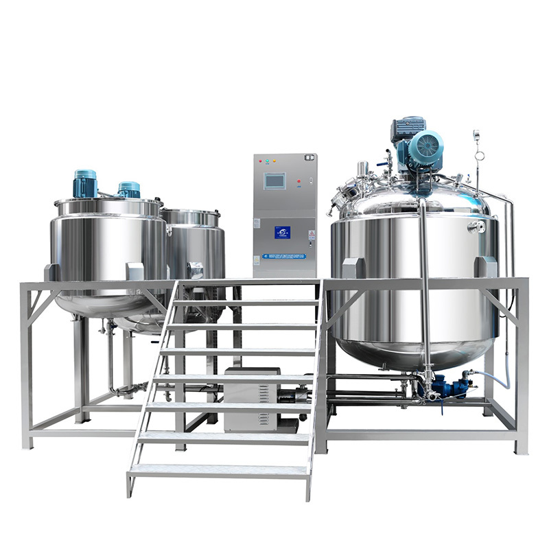 2000L Large Scale Production Mixer Smart Control Stainless Steel Vacuum Emulsifying Machine