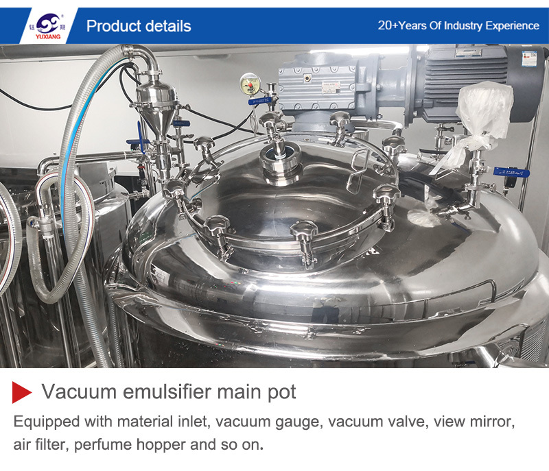 2000L Large Scale Production Mixer Smart Control Stainless Steel Vacuum Emulsifying Machine