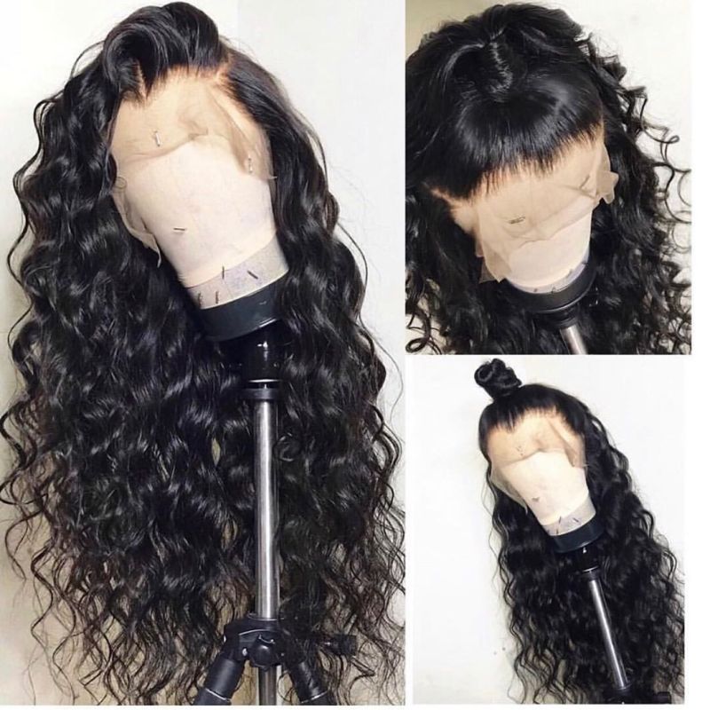 Wholesale Cheap Price 10A Unprocessed Brazilian Virgin Hair Full Lace Human Hair Wigs Kinky Curly Lace Front Wig with Baby Hair 