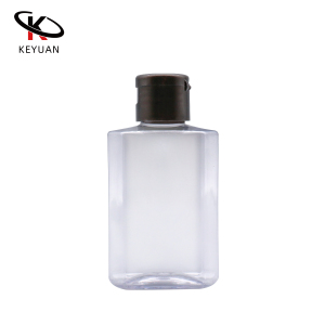 wholesale mini hanging plastic clear PET 80ml soap empty hand sanitizer bottle with clip carabiner for sanitizer 