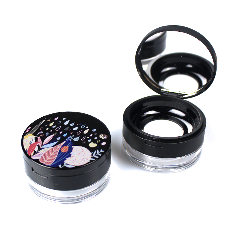 jinze 3d printer cute unicorn loose powder case with mirror and sifter loose eyeshadow jar pot 