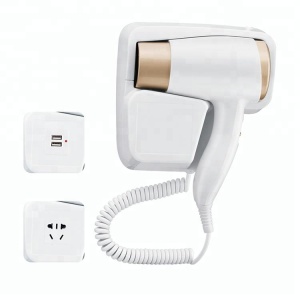 Hotel wall-mounted hair dryer
