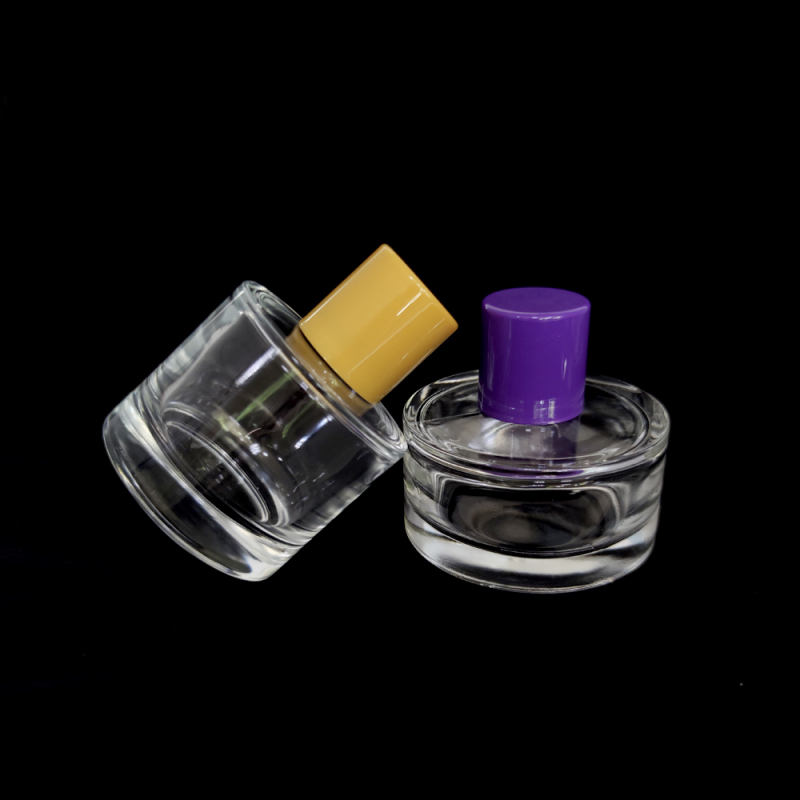 100ml reliable supplier wholesale good quality transparent glass cylinder perfume bottle with plastic or wooden cap