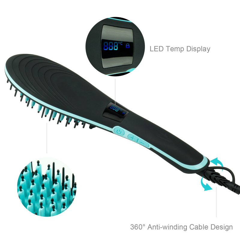 ETL Standard Ceramic Electric Hair Straightener Brush