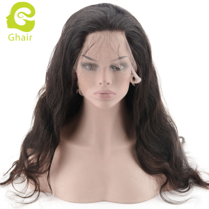 Ghair wholesale 9A+ real hd full lace wig raw virgin human hair straight wave 1B# 10"-30""