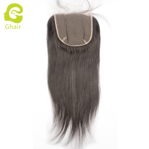 Ghair wholesale 9A+ 6x6 HD Lace closures raw virgin human hair Straight wave 1B# 10"-20"