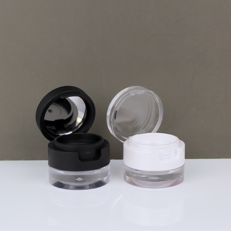 Mini round plastic eye shadow eye liner gel container cosmetic jar box 