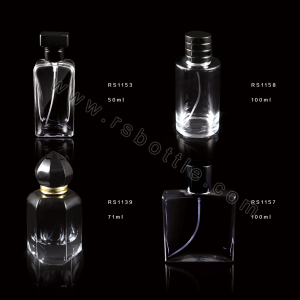 Unique transparent perfume serum round shape 1 oz transparent glass dropper bottle for essential oil