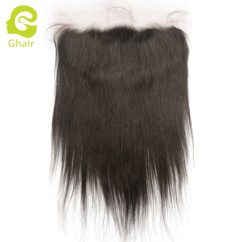 Ghair wholesale 9A+ 13x6 HD Lace frontals raw virgin human hair straight 1B# 10"-20"