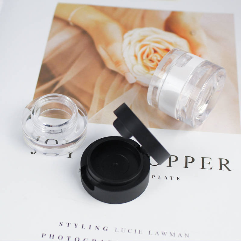 Mini round plastic eye shadow eye liner gel container cosmetic jar box 