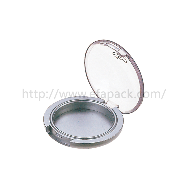 Competitive Makeup Plastic Empty Round Compact with Clear Lid