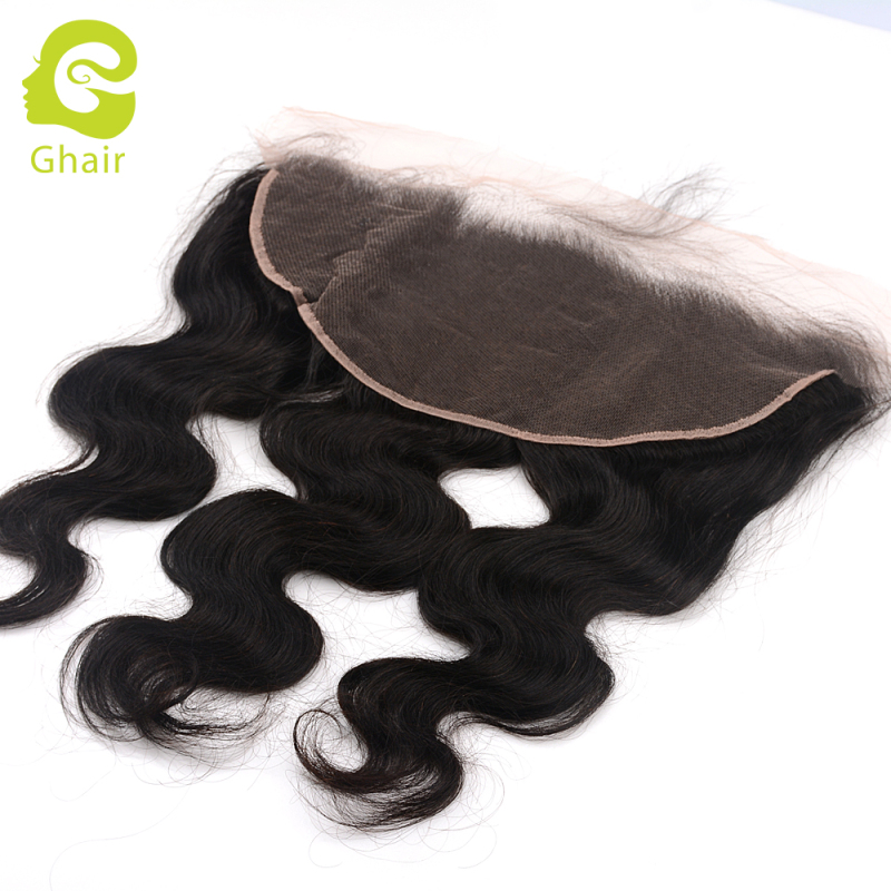Ghair wholesale 9A+ 13x6 HD Lace frontals raw virgin human hair body wave 1B# 10"-20"