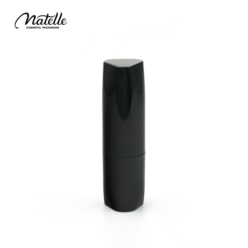 Black lipstick tube empty container luxury matte unique logo custom 2020 retro nude fancy triangle lipstick tubes