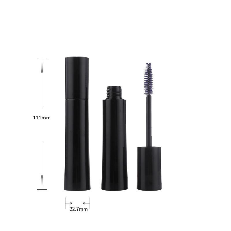 jinze round shape gold top black lipstick tube empty mascara packaging eyeliner case cosmetic container suit 