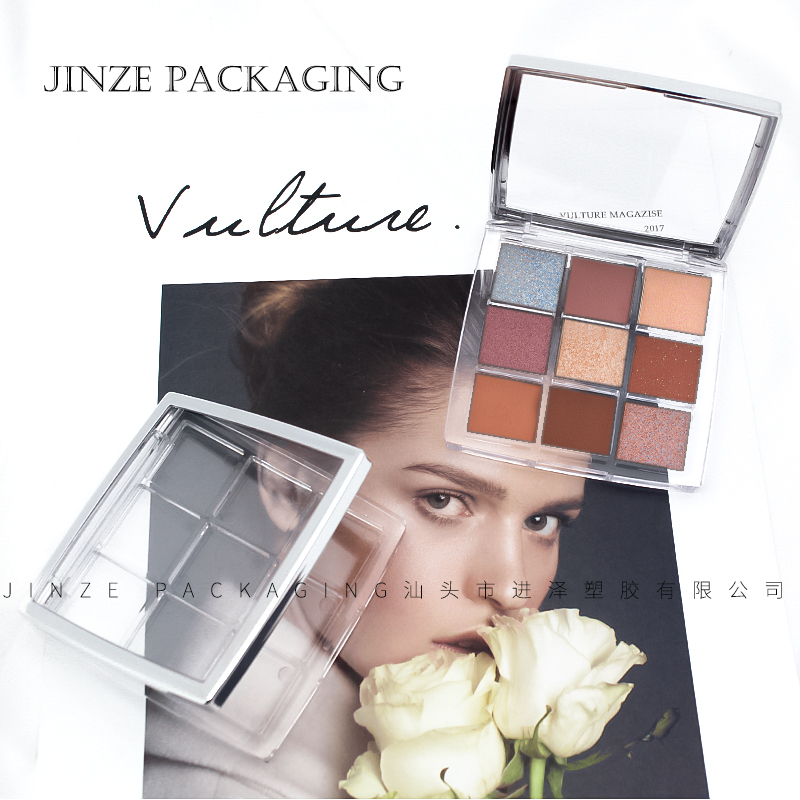 make up packaging square transparent eyeshadow palette container case