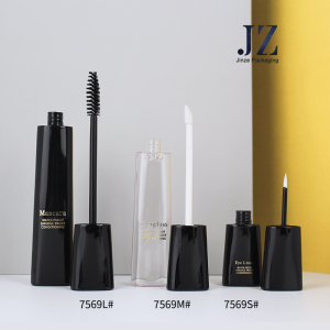 jinze black custom color mascara tube lip gloss container eyeliner bottle cosmetic packaging set 