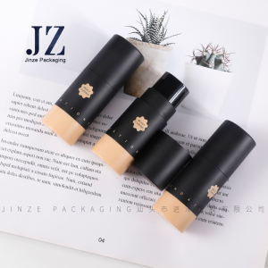 jinze matte black cut mini foundation stick packaging container contour stick tube 9g 