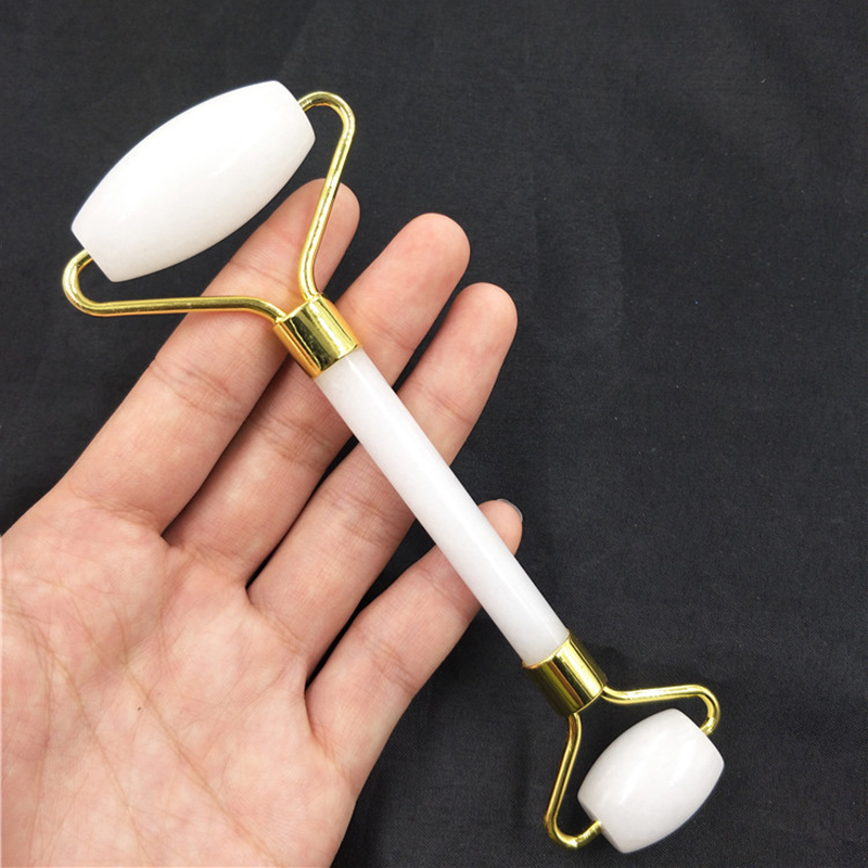 Opal Jade Roller for Face Portable Double Headed Stone Facial Roller Massager Face Slimming Lift Massage  100% Natural Stone