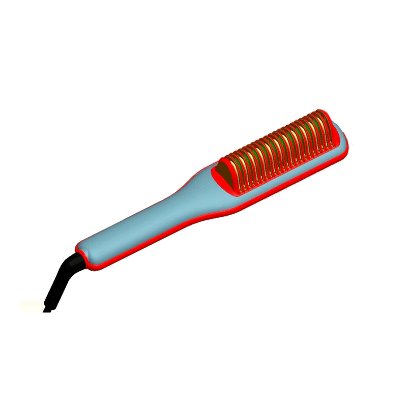 2020 New Products Fast Electric Hair Brush Hair Straightener LCD Display Care Mini Hair Straightener brush 