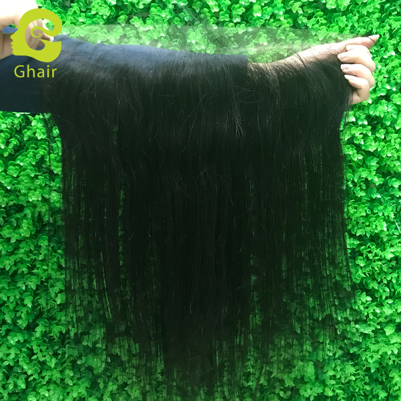 Ghair wholesale 9A+ 13x4 HD Lace frontals raw virgin human hair straight 1B# 10"-20"