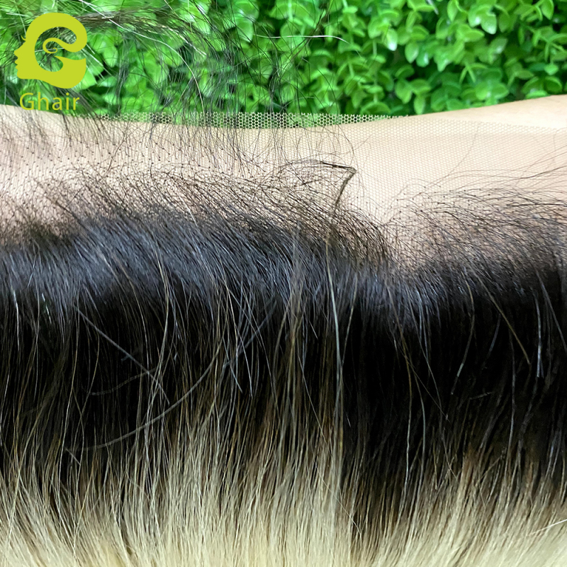 Ghair wholesale 10A+ 13x4 regular lace frontal raw virgin human hair straight wave 1B/613# 10"-20"
