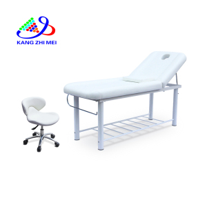 Kangmei Cheap Price Adjustable Beauty Salon Spa White Waxing Table Treatment Massage Lash Facial Bed