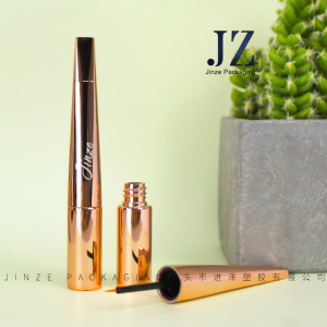 jinze colorful cross-pein lid cute eyeliner container bottle tube with brush