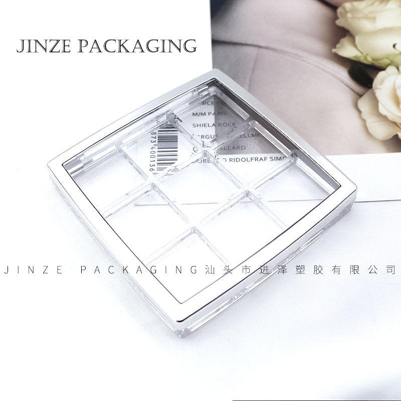make up packaging square transparent eyeshadow palette container case
