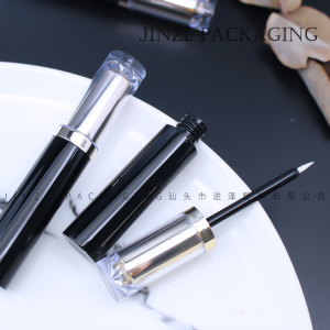 High quality custom cosmetic packaging empty metal eyeliner tube mascara container 